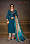 BEMBERG SILK SALWAR KAMEEZ WITH EMBROIDERY