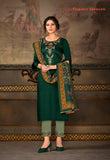 BEMBERG SILK SALWAR KAMEEZ WITH EMBROIDERY