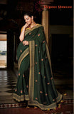 VICHITRA SILK SAREE WITH EMBROIDERY WORK