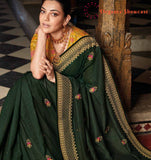 VICHITRA SILK SAREE WITH EMBROIDERY WORK